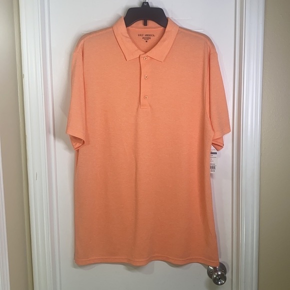 Golf America - Peach Pink Polo Shirt Size M - Picture 2 of 8
